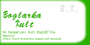 boglarka kult business card